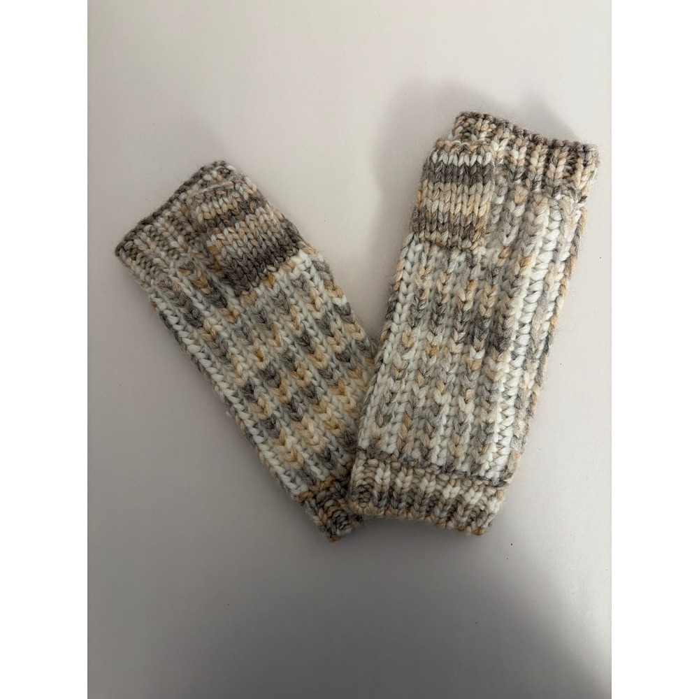UGG Fingerless Gloves Womens OS Space Dye Wool Blend Chunky Knit Hand Warmers